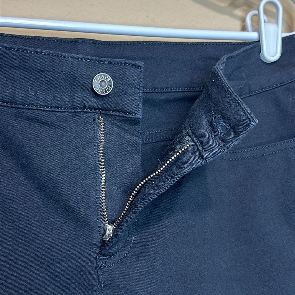 NWT Chaps Icon Black Denim Capri Pants Size 6 Coastal Resort Casual - Picture 4 of 10
